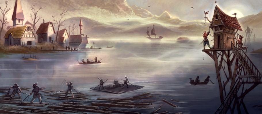 Unknown, River Scene, 2020, from Death on the Reik Companion